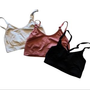 Nursing & Maternity Bra Bundle! 3-Pack M Fold Down Click Clasp White Black Pink